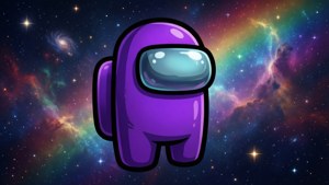 Purple Crewmate in Space