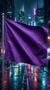 Purple Flag Neon City