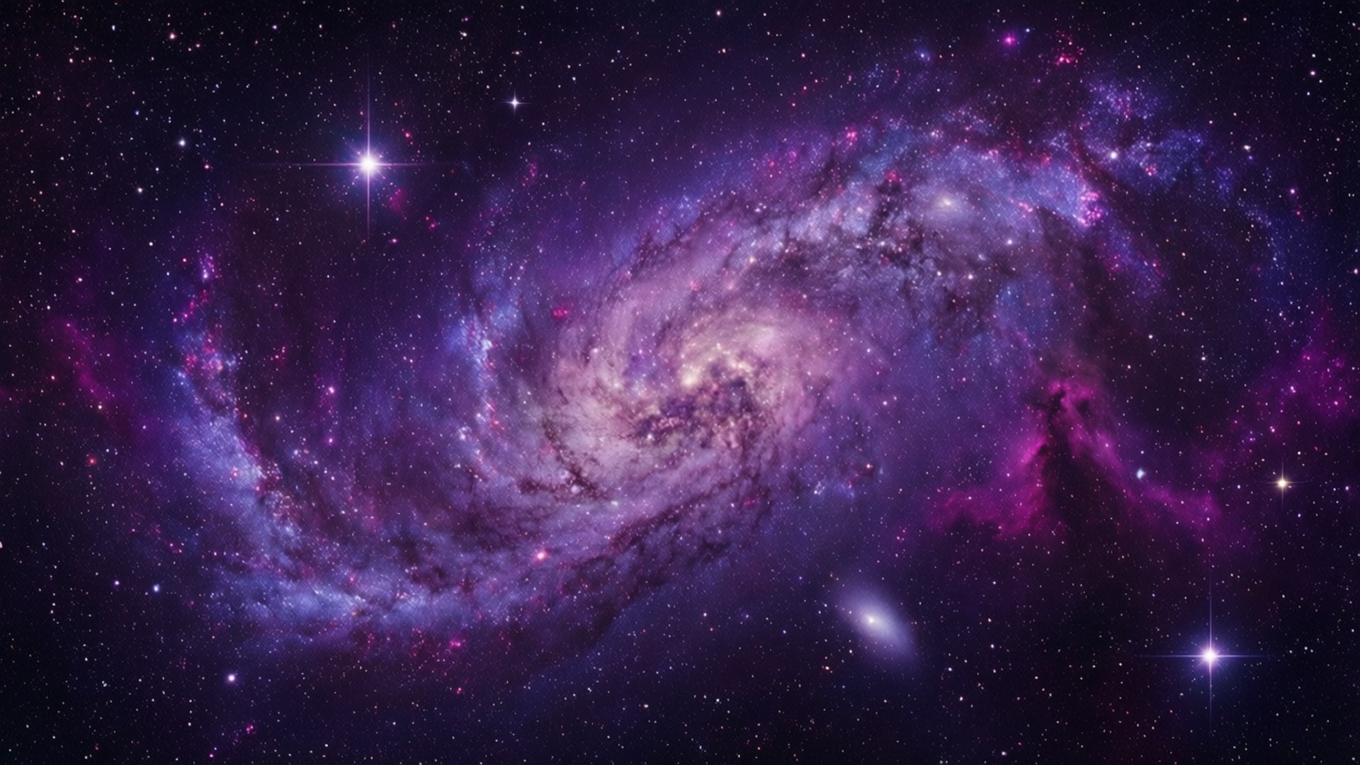 Purple Galaxy Nebula by Wallpapers.art Studio