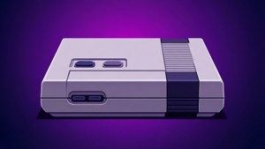Purple Gradient SNES Console