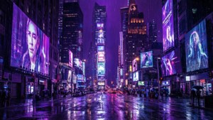 Purple Neon City
