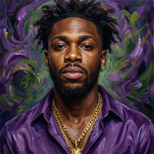 Purple Oil Painting