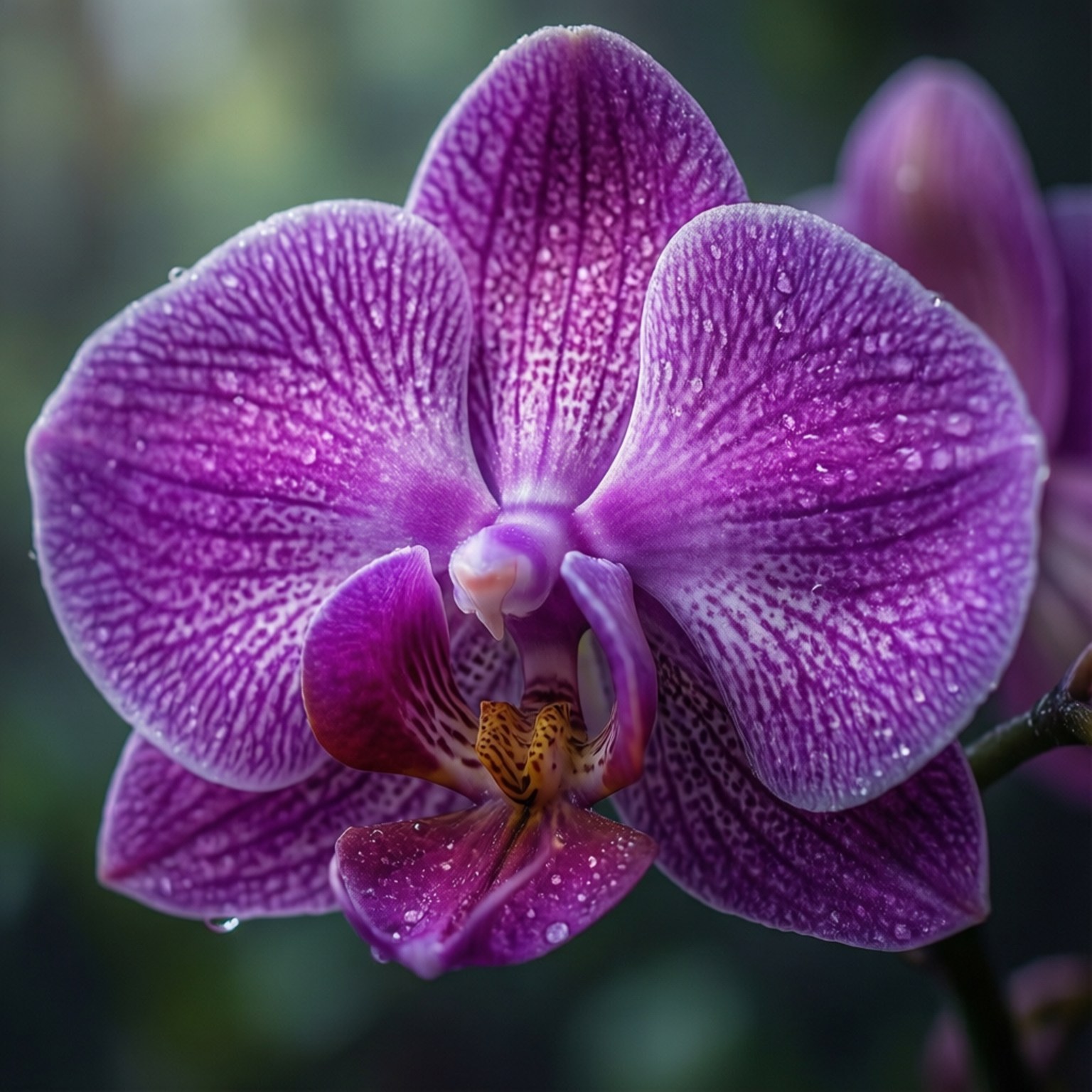 Purple Orchid Macro by Wallpapers.art Studio
