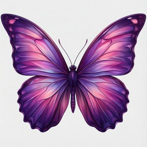 Purple Pink Gradient Butterfly