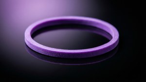 Purple Rubber Band Reflection