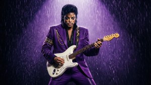 Purple Suit Guitar Stand