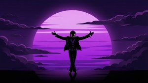 Purple Sunset Silhouette