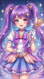 Purple Twin-Tail Magical Girl