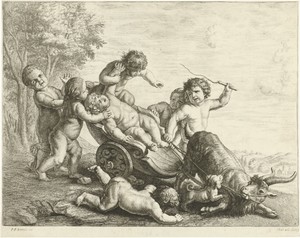 Putti met bokkenwagen