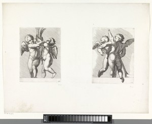 Putti met palmtak / Putti met toorts