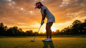 Putting at Sunset