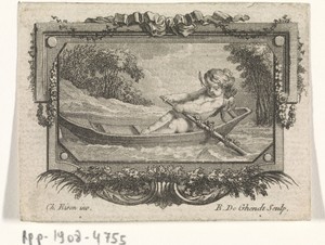 Putto in een bootje