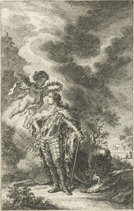 Putto lauwert een krijgsheer
