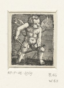 Putto met een stokpaardje