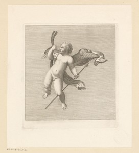 Putto met speer en hoorn