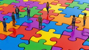 Puzzle People Connecting