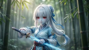 Qiqi in Bamboo Forest