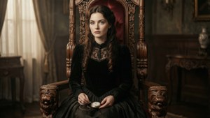 Queen of Hearts on Her Throne