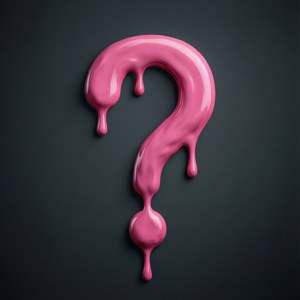 Question Mark Pink Drip