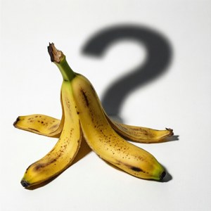 Question Mark Shadow Banana Peel