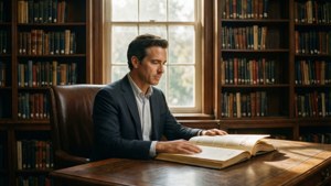 Quiet Scholar in Library