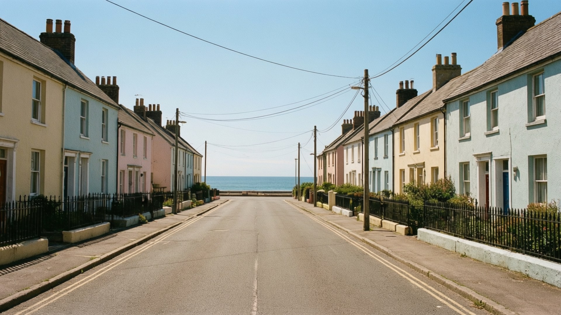 Quiet Seaside Town by Wallpapers.art Studio