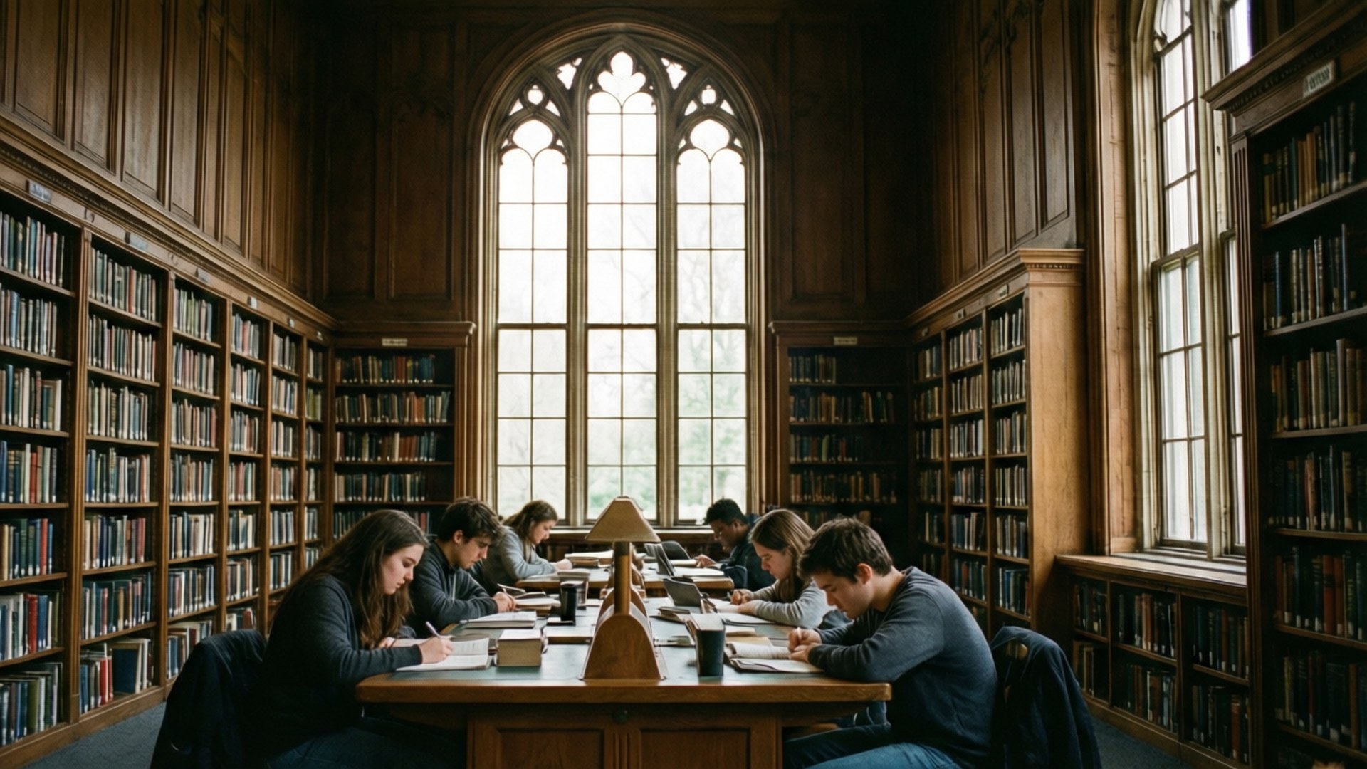 Quiet Study Hall by Wallpapers.art Studio