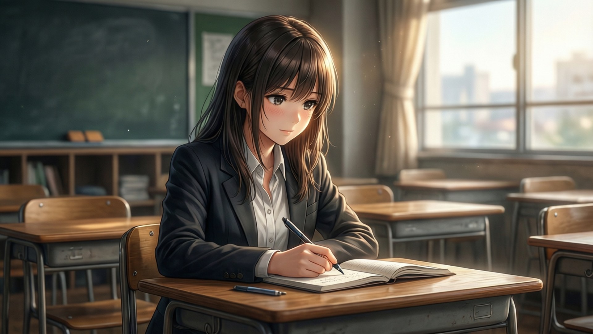 Quiet Study Moment by Wallpapers.art Studio