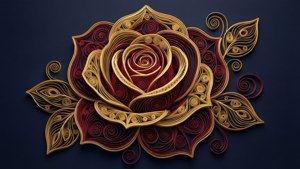 Quilled Rose Vector
