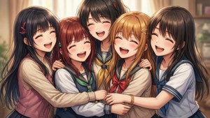 Quintuplets Hug