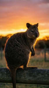 Quokka at Sunset