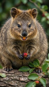Quokka Eating Berries