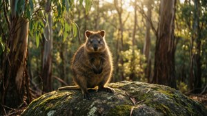 Quokka in Forest Light