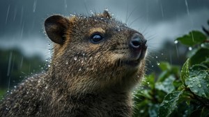 Quokka in the Rain