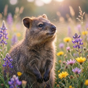 Quokka in Wildflowers
