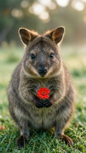 Quokka with Flower
