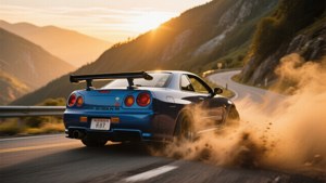 R33 Drift Sunset Mountain