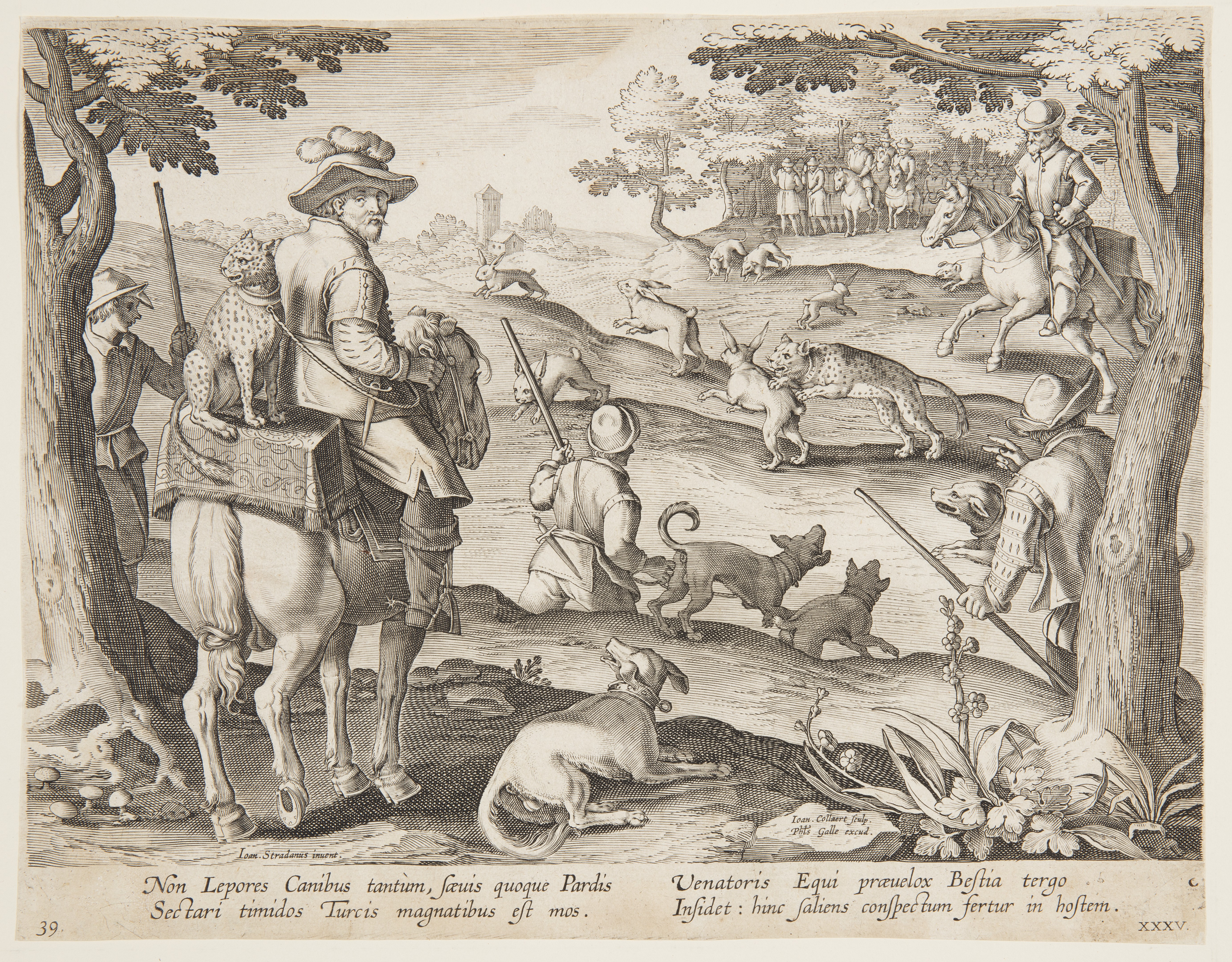 Rabbit hunt by Jan Collaert (II)