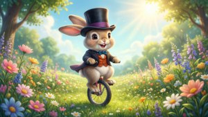 Rabbit on Unicycle Meadow