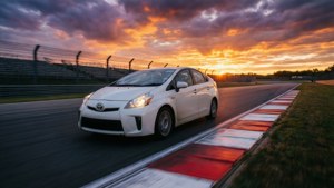 Racetrack Sunrise Prius
