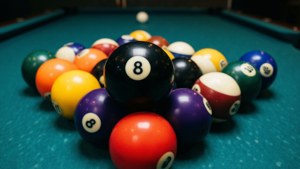 Racked 8 Ball Overhead