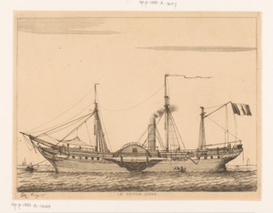 Raderstoomboot op de Schelde bij Antwerpen