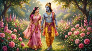 Radha Krishna in Garden