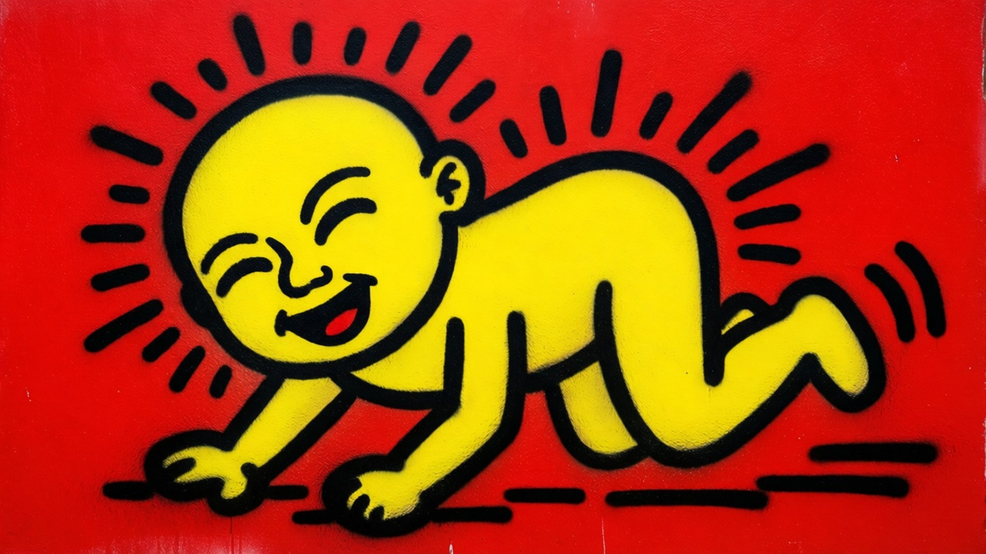 Radiant Baby Crawl by Wallpapers.art Studio
