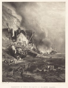 Radoub d'une Barque à la Marée Basse (Refitting of a Ship at Low Tide)