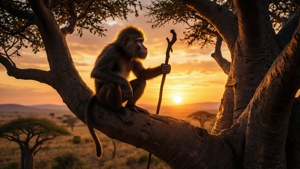 Rafiki at Sunset