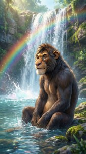 Rafiki by the Waterfall