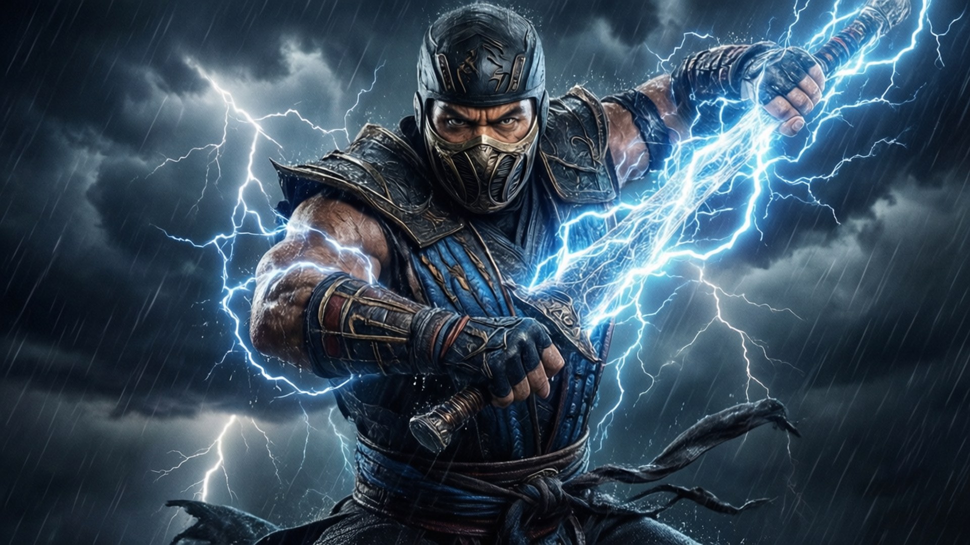 Raiden's Lightning Storm by Wallpapers.art Studio
