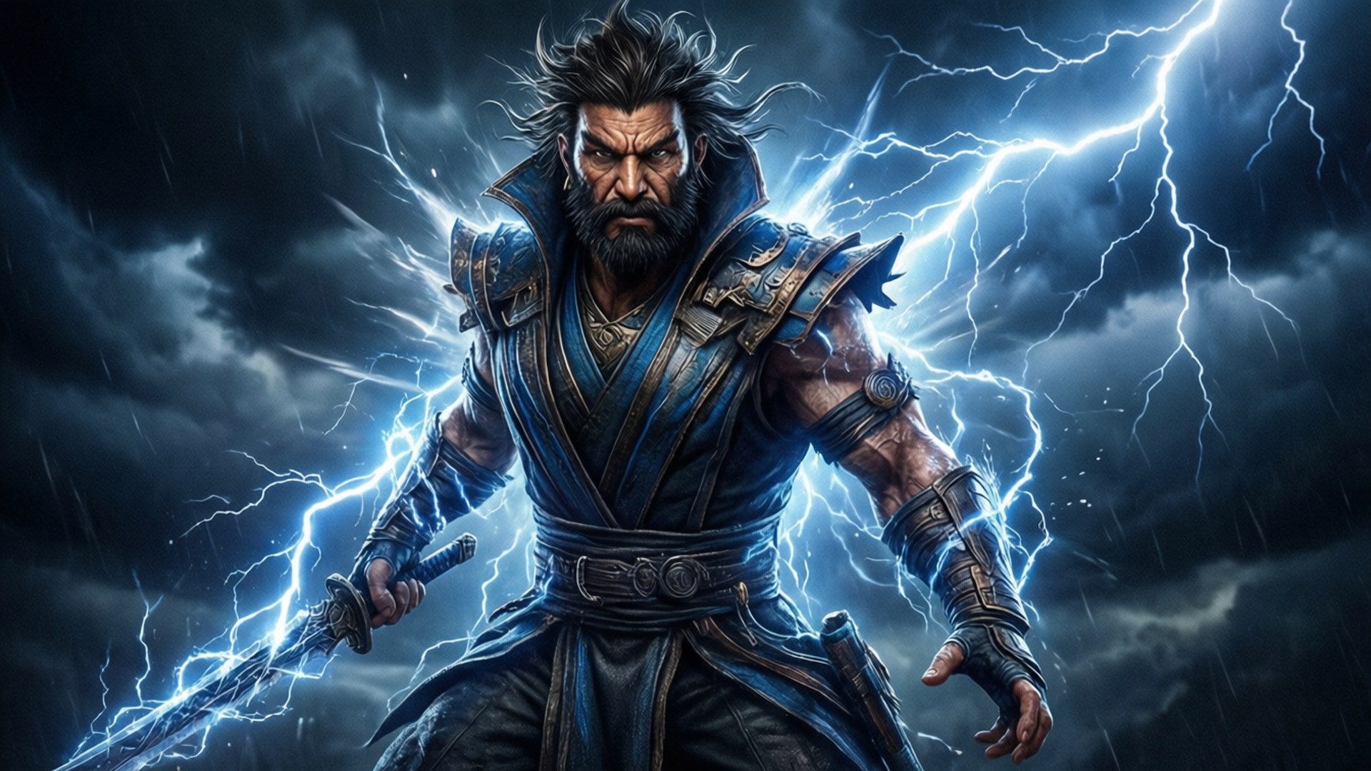 Raiden's Lightning Storm by Wallpapers.art Studio
