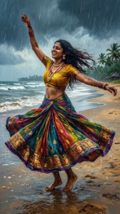 Rain Dance on Beach